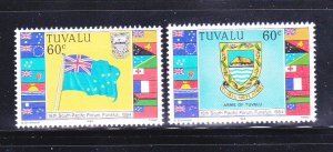 Tuvalu 255-256 Set MNH Flags (B)