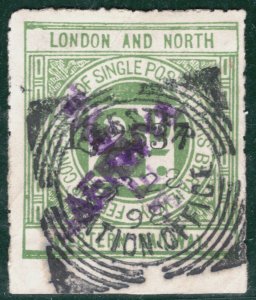 GB Wales L&NWR RAILWAY Letter Stamp 2d *CAERWYS* STATION Flints 1898 CDS LIME164