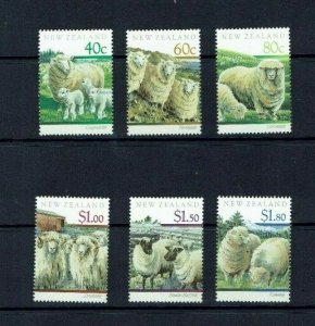 New Zealand: 1991, New Zealand Farming, Sheep Breeds,  MNH set