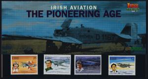 Ireland 1101-4 in Presentation folder MNH Aircraft, Pioneer aviators