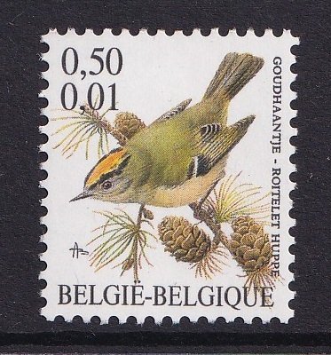 Belgium  #1836    MNH  2001  birds  50c / euro 0.01