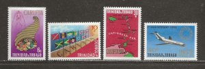 Trinidad & Tobago Scott catalog # 162-165 Unused Hinged