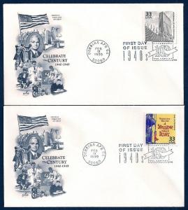 UNITED STATES FDCs (15) 32¢ Celebrate Century 1940s Artcraft