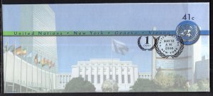 UN New York U27 Postal Stationary U/A FDC