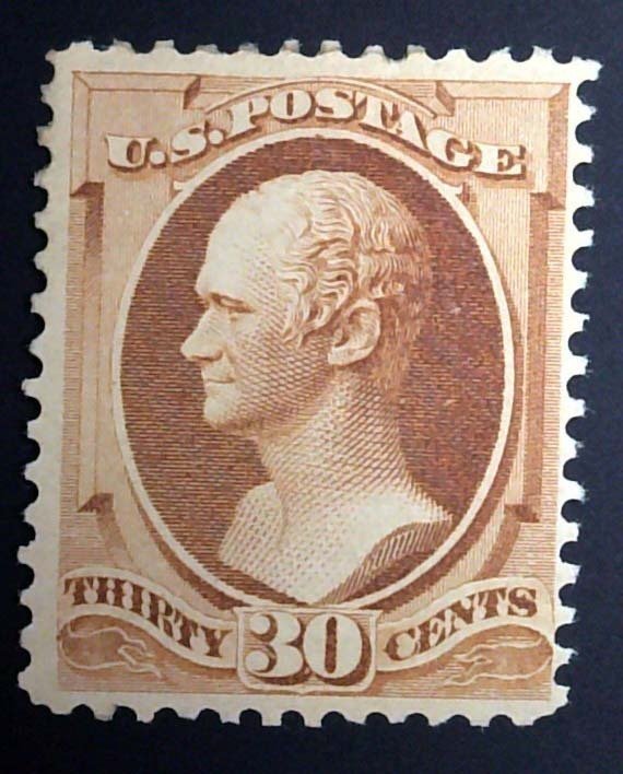 Scott #217 - VG - 30c Orange Brown - Hamilton - OG HM - 1888