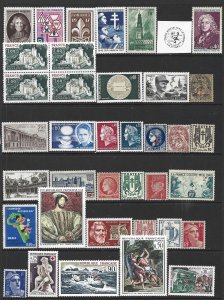 COLLECTION LOT 12389 FRANCE 38 UNUSED AC STAMPS