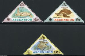 ASCENSION ISLAND  TURTLES  SCOTT#170/72  MINT NEVER HINGED FULL ORIGINAL GUM 