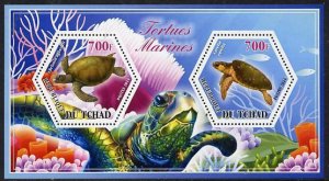 CHAD - 2014 - Turtles - Perf 2v Sheet #2 - MNH - Private Issue