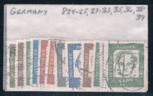 Germany 824- Used Partial Set Scott nums Shown 1961 (G0259)