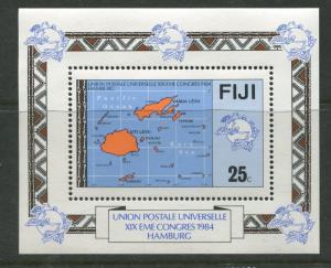 Fiji - Scott 513 - UPU Issue -1984 -MNH - Single 25c Mini Sheet