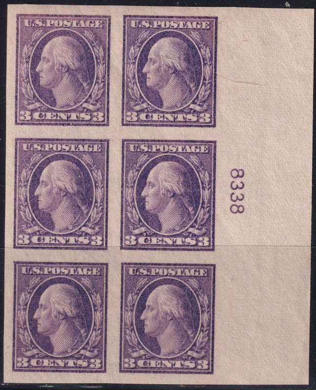 #484 Mint OG, XF, Plate number block of 6 (CV $95) (CV $10 - ID45227) - Josep...