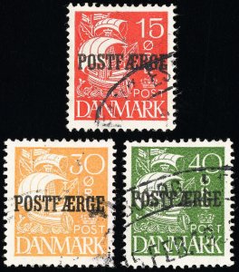 Denmark Stamps # Q12-14 Used VF Scott Value $52.00