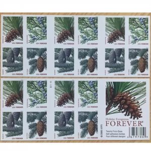 holiday evergreens  ,Forever Stamps 5 books of 20PCS, total 100pcs