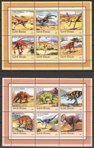 A1294 2001 Guinea-Bissau Fauna Prehistoric Animals Dinosaurs 2Kb Mnh