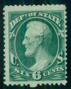 US #O60 6¢ State Dept, og, hinged, F/VF, Scott $250.00