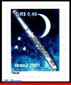 2813 BRAZIL 2001 MUSICAL INSTRUMENTS, MUSIC, FLUTE, RHM 807, MNH