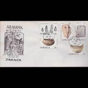 JAMAICA 1979 - FDC - 452-6 Arawak Artifacts