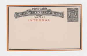 BRITISH CENTRAL AFRICA 1d INTERNAL POST CARD UNUSED H&G#1 (SEE BELOW)