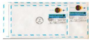 UN 2 Circa 1975 $.13 AIRMAIL POSTAL STATIONERY  FDC's