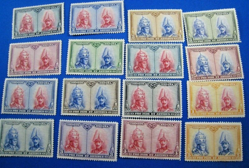 SPAIN  1928  -  SCOTT # B74-B105       MH