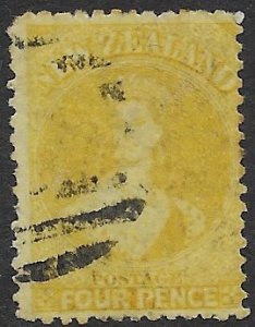 New Zealand 35 1864 4 p  yellow  fine used