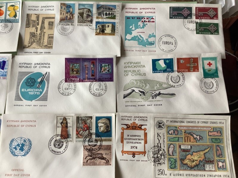 Cyprus first day covers 16 items Ref A1915