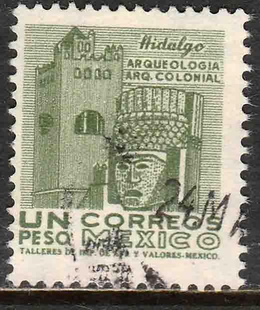 MEXICO 928, $1Peso 1950 Definitive 2nd Printing wmk 300. USED. F-VF. (1418)