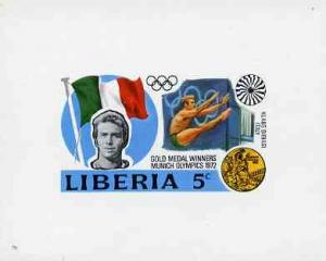 Liberia 1972 Munich Olympics Gold Medal Winners (5c Divin...