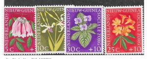 Netherlands New Guinea #B19-B22 Flowers  (MLH) CV $3.00