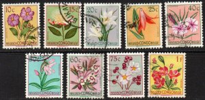 Belgian Congo Sc #263-271 Used