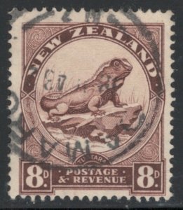 New Zealand 1936 Tuatara Lizard 8p Scott # 212 Used