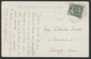 1911 RPO Postmark Halifax & SW R'Y RPO/. On Clementsport NS PC