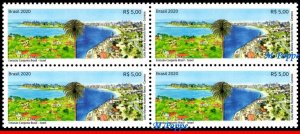 20-11 BRAZIL 2020 JOINT ISSUE WITH ISRAEL, BEACHS TEL AVIV AND OLINDA, BLOCK MNH