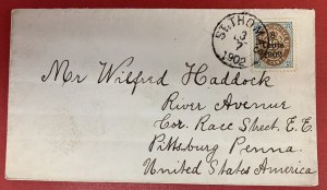 Danish West Indies, Scott #28 on 1902 Cover, Sent from St. Thomas to Pittsburgh 