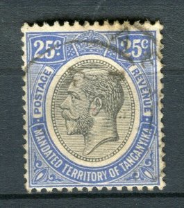 TANGANYIKA; 1927 early GV portrait issue fine used 25c. value,