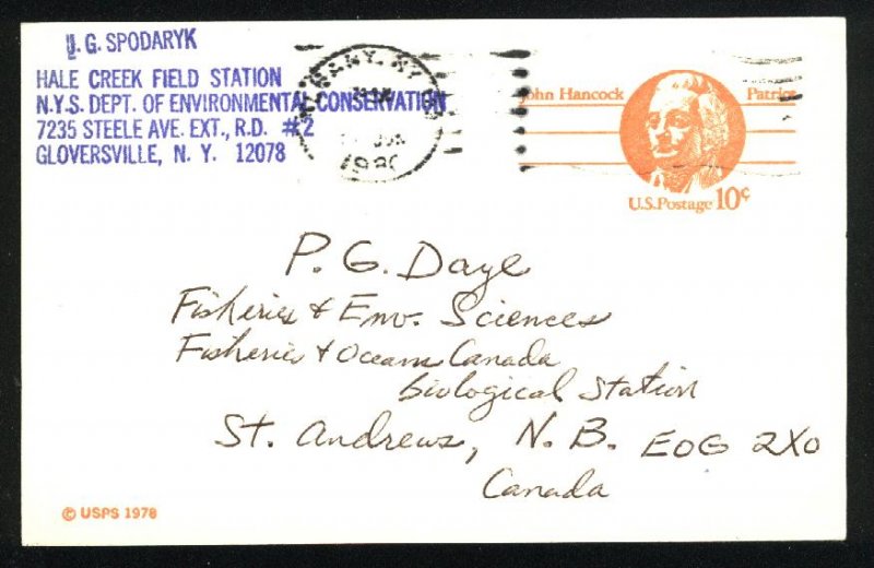 USA  postcard 10 cent b 1978  PD