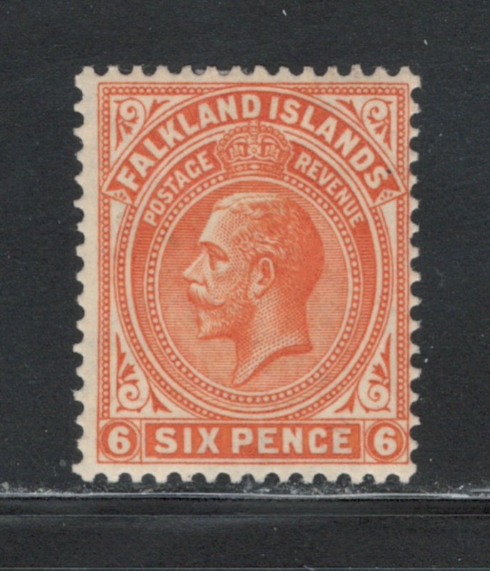 Falkland Islands 1925 King George V 6p Scott # 46 MH