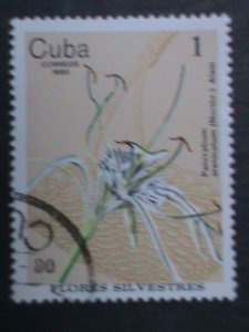 ​CUBA-VERY OLD CUBA-FLOWERS STAMPS USED-VF WE SHIP TO WORLD WIDE WE COMBINED