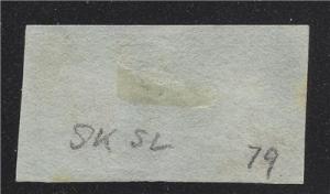 1841 Britain Imperf - Sc# 3 Plate 79 - Connected Pair -  Read Desc - (BT23)