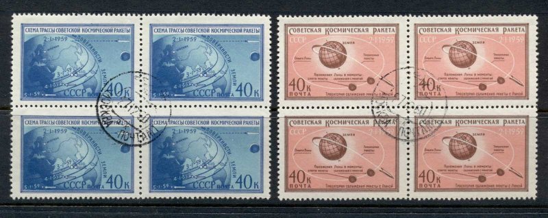 Russia 1959 Space, Luna 1 & Globe blk4 CTO