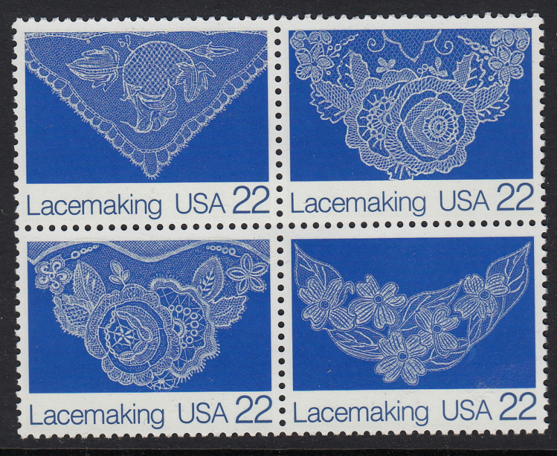 United States #2351-2354 Lacemaking Block of 4 MNH, Please see description.