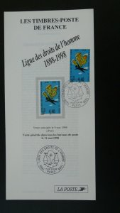 insect butterfly League of Human Rights multilingual FDC folder 1998