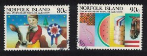 Norfolk Horses Cattle Agriculture 2v 1985 Canc SC#371-372 SG#371-372