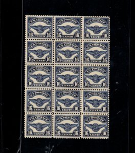 USA #C5 Very Fine Never Hinged Block Of Fifteen