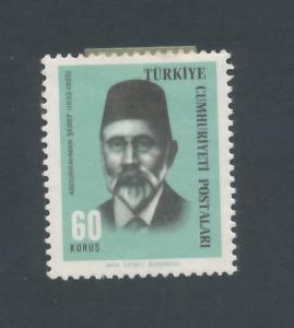 Turkey 1966 Scott 1697 MH - 60k, Abdurrahman Seref