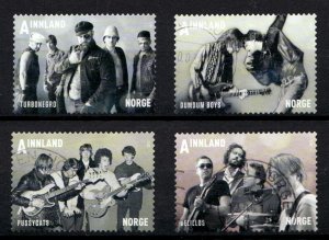 2013 Norway Ainnland Norge Sc #1719-22 Rock and Roll used postage stamps Cv$12