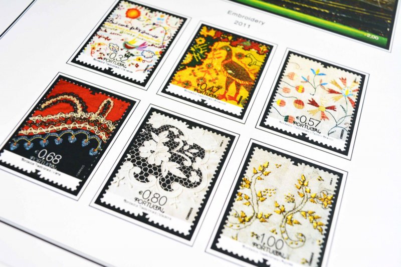 COLOR PRINTED PORTUGAL 2011-2015 STAMP ALBUM PAGES (93 illustrated pages)