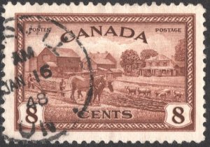 Canada SC#268 8¢ Ontario Farm Scene (1946) Used