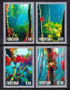 Faroe Islands 2010 Marine Flora & Fauna Complete Mint MNH Set SC 525-528