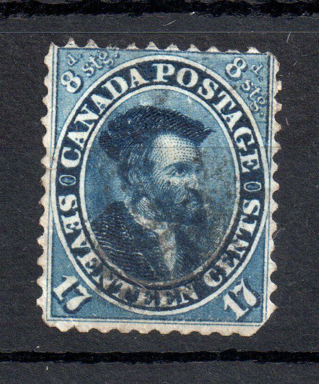 Canada Colony 1859 17c blue SG#42 fine used WS13787